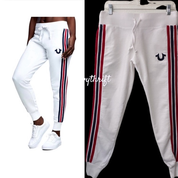 True Religion Pants - SOLD❣️True Religion Rainbow Multi Stripe Jogger Sweatpants